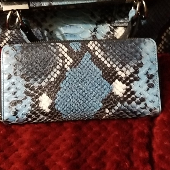 NWT Coach multidark denim embossed python gramercy - Picture 13 of 16